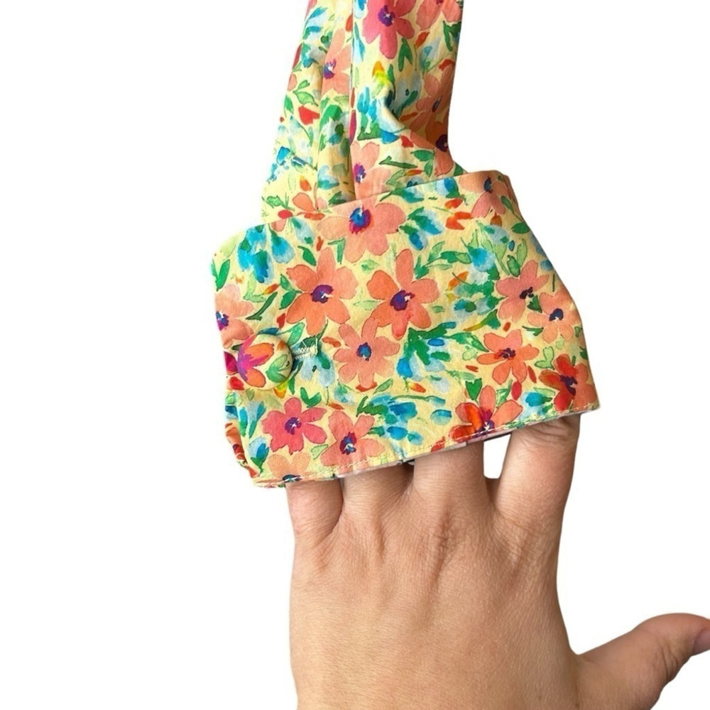 Lovers + Friends Aja Long Sleeve Knot Mini Dress in Summer Field Floral Large - Picture 5 of 12